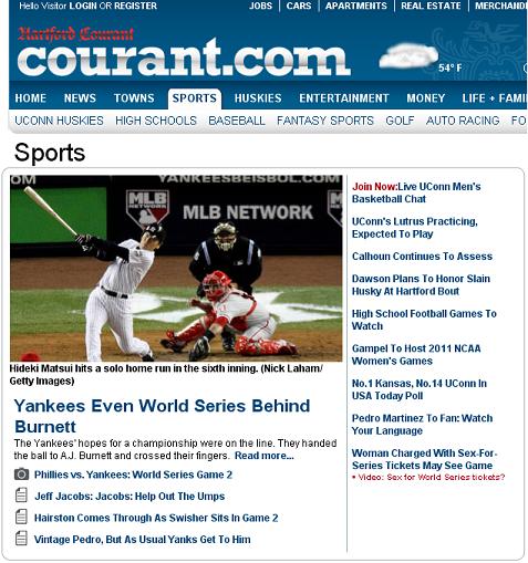 Courant.com スポーツ欄